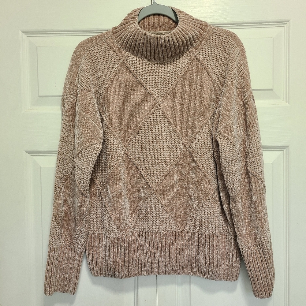 Christian Siriano Tan Cowl Neck‎ Sweater Size Large Cozy